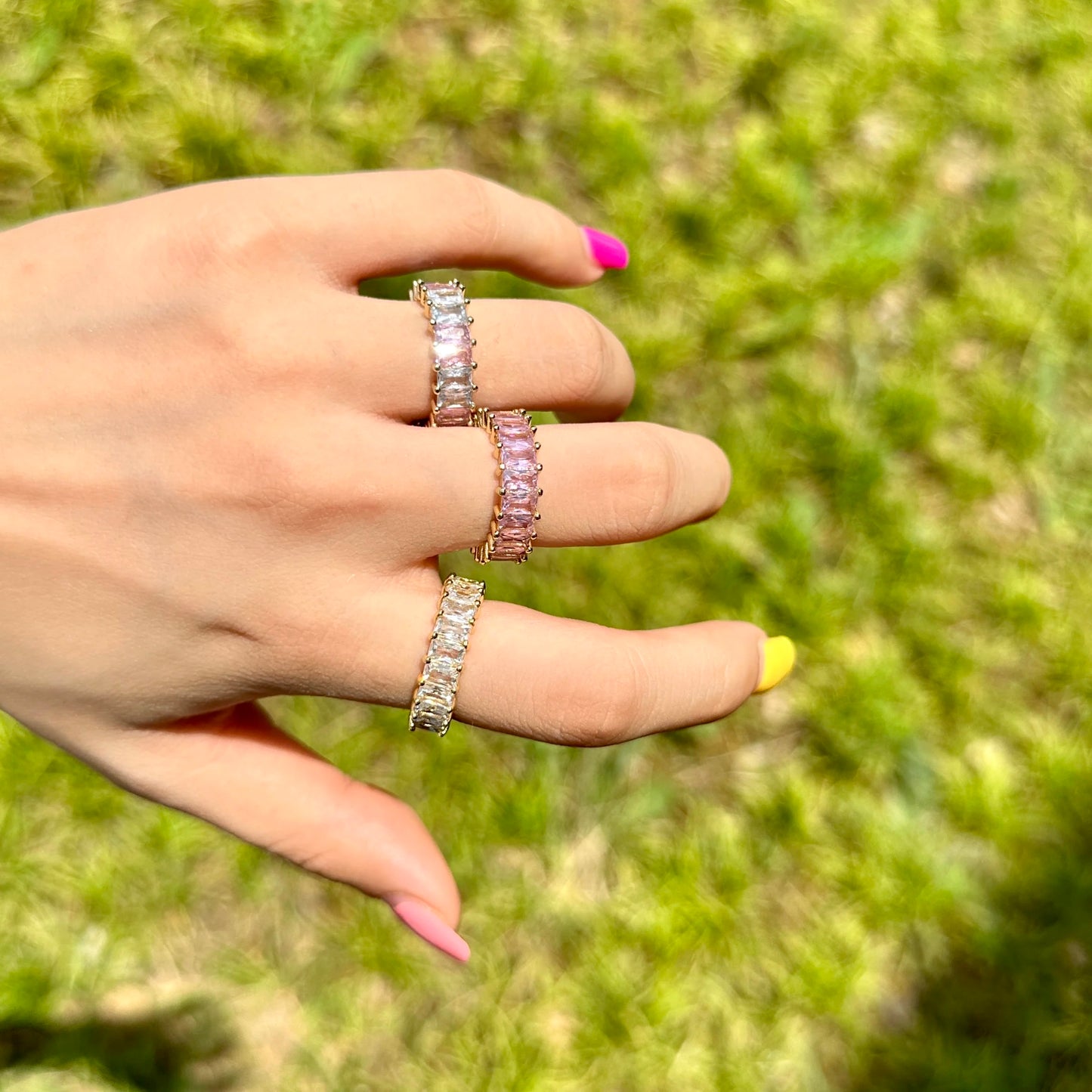 Premium Baguette Rings - Adjustable