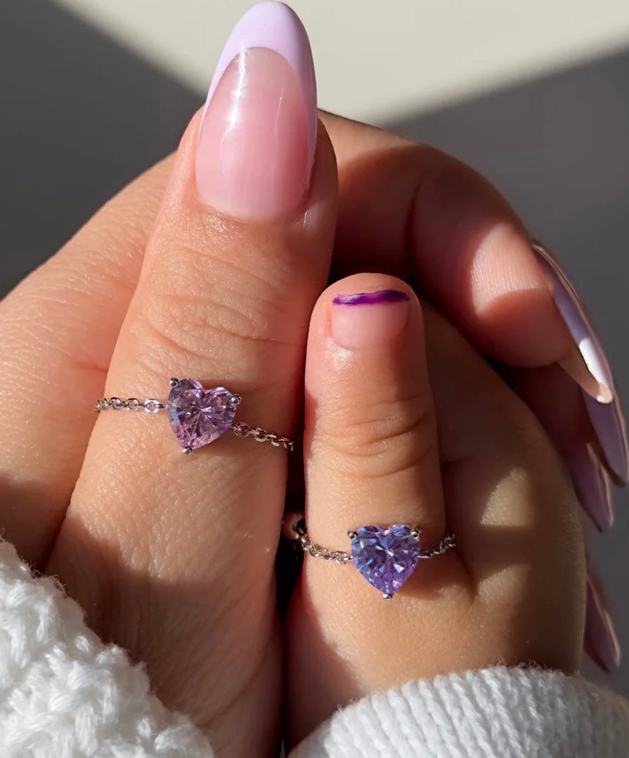 Friendship Heart Chain Ring