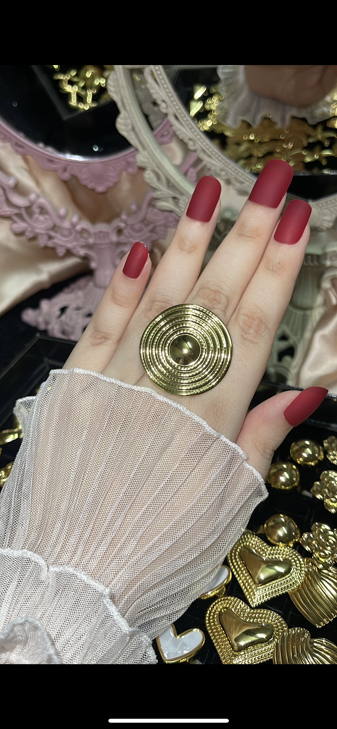 Spiral Ring – Anti-Tarnish, Golden, Adjustable Fit