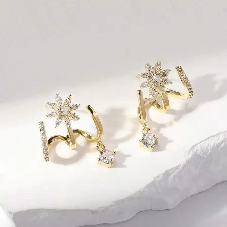 Starlit Bloom Drop Earrings