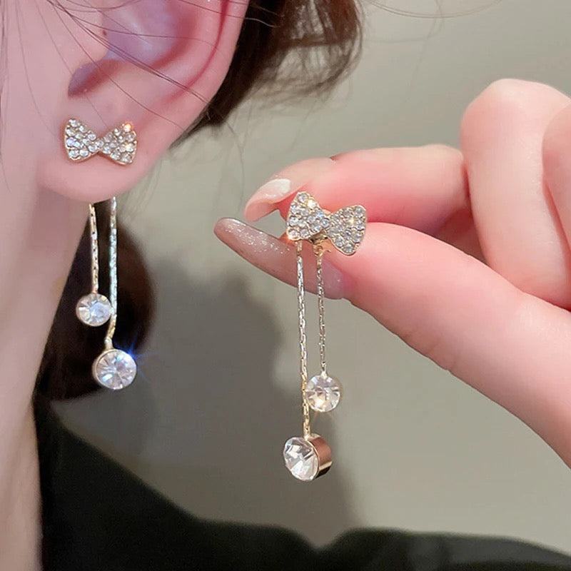 Bow Chain Earrings