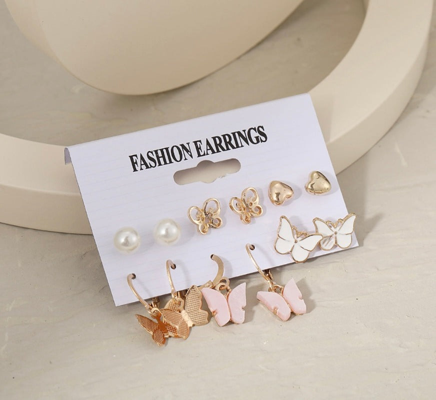 AIDSOTOU Small Butterfly Star Hoop Earrings Set for India | Ubuy