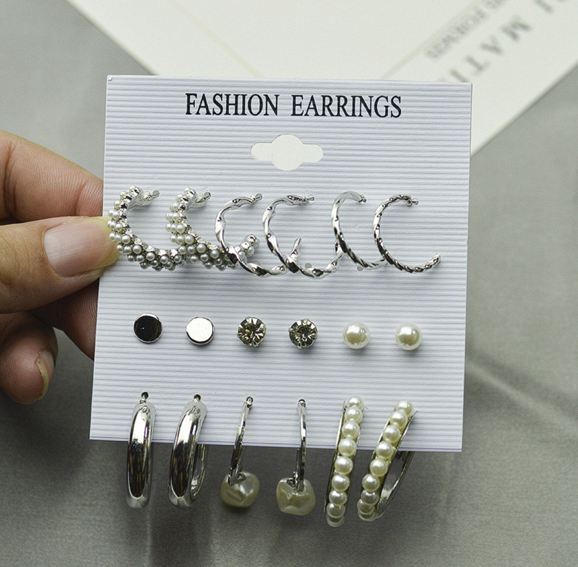 Vintage Set Of Card Earrings