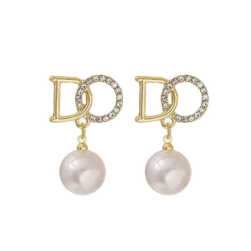 Buy Women's Luxury Fashion Designer Silver D&G Initials Earrings for men  and women at Amazon.in